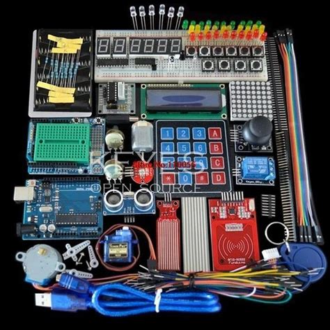 Mega Starter Kit For Arduino Uno R3 Rfid LCD Servo Stepper Motor 830 Breadboard. Development Kits & Boards.
