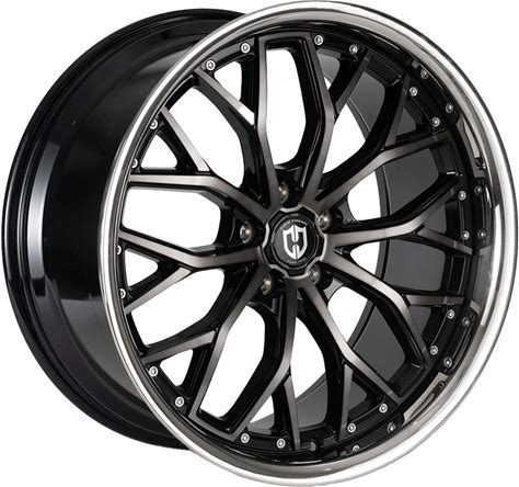 2015 Nissan Altima 20" CFF76 Gloss Black With Machined Face And Dark Tint Accents And SS Chrome Lip Wheel 20" X 8.5", +35 Offset, 5X114.3 Bolt