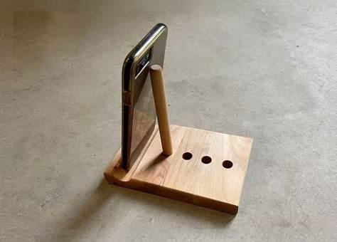 Adjustable Phone Holder, Cell Phone Holder, Phone Stand, Easy Storage, Handmade Hardwood Picture Stand, iPad iPhone Stand