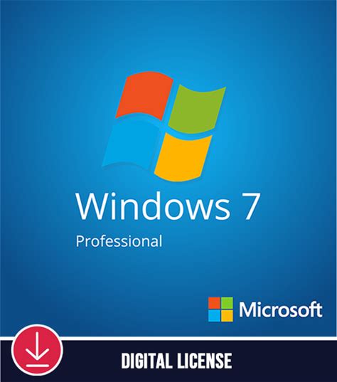 Microsoft Windows 7 Professional - [ Digital ] Single License, FQC-00129