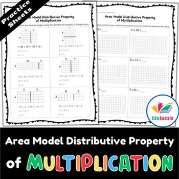 Area Model Distributive Property Of Multiplication Worksheets 3rd Grade 3.OA.B.5