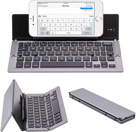Folding Bluetooth Keyboard Portable Foldable Wireless Keypad For Windows, Android, IOS,Laptop Multiple Colors To Choose From