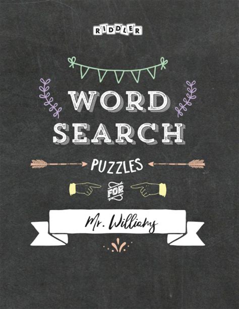 Word Search Puzzles For Mr. Williams