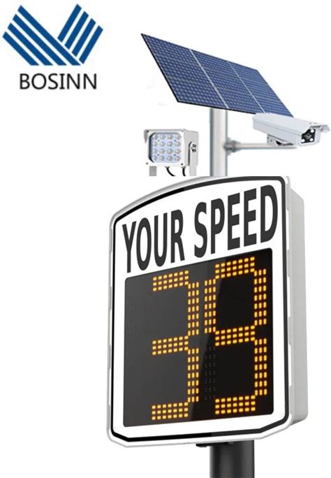 Traffic Sign Speed Detector Radar Camera Monitor Traffic Expression Display Screen Solar Radar Car Speed Limite Signs