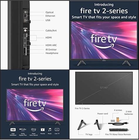 Introducing Fire TV 40" 2-Series 1080P HD Smart TV, Stream Live TV. Amazon. Black. Tvs. 0840268977856.