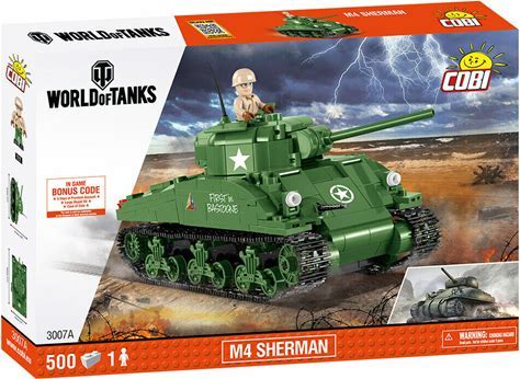 Cobi M4 Sherman World Of Tanks Set 3007 A (500 Pcs.) Us Seller, Wwii,