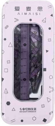 Drawing Triangle Ruler Stationery Set Protractor Kit Child Office Student Compass Board Triangular Wrought Iron Plastic