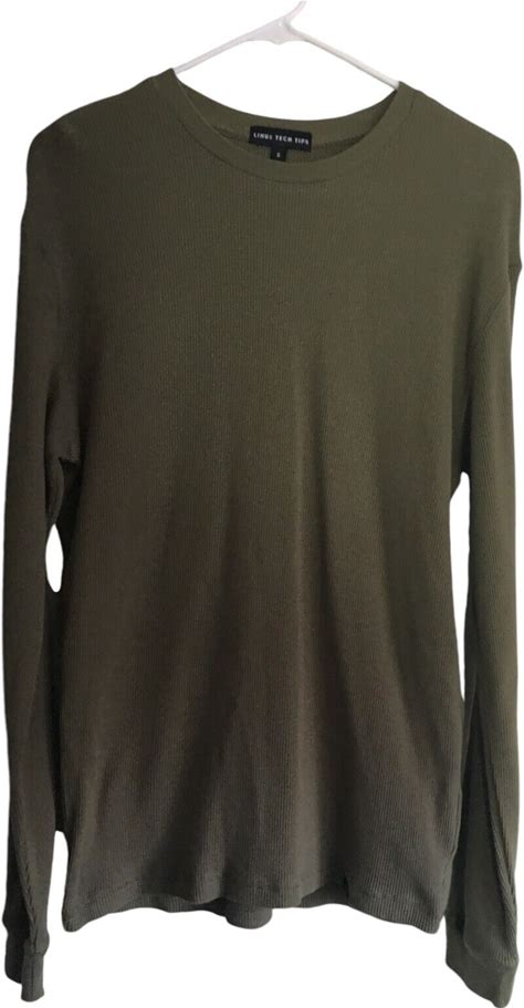 Linus Tech Tips Shirt Men's Size Small Organic Cotton Olive Cotton Long Sleeve. Linus Tech Tips. Green. T-Shirts.