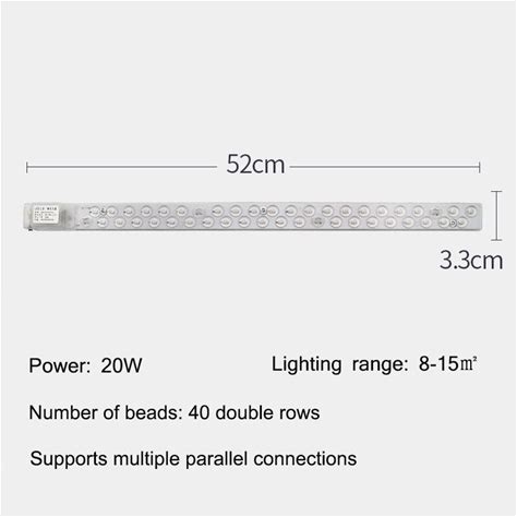 Led Module 220V Bar Led Panel Board Dimmable 30W 40W 50W With Remote Control Magnet 2700K/4000K/6500K For Square Ceiling Lights 20W-Warm Light-4 Pcs