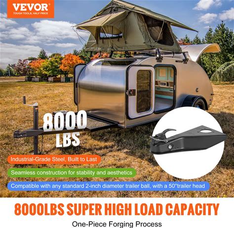 A-Frame Trailer Coupler - 2-Inch Hitch, 8000 Lbs Towing Capacity