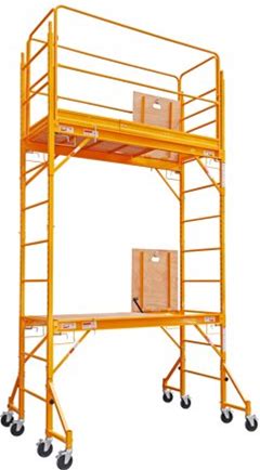 12 Foot Multi Purpose Rolling Scaffolding With Hatch, 1000-Lb Capacity