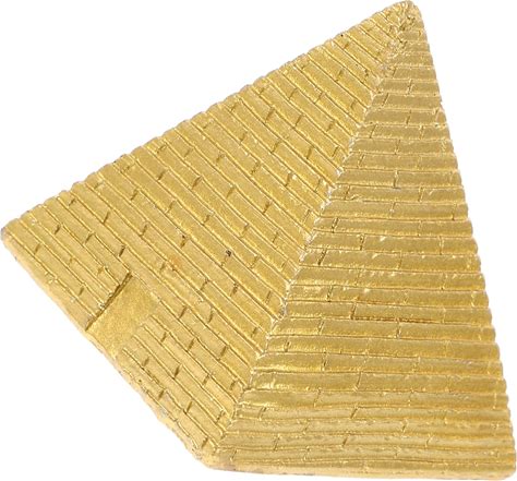 Angoily Small Egyptian Pyramid Model 2.08 Inch Resin Figurine Miniature Pyramid Decoration For Bookshelf Cabinet Home Office Desk Accent