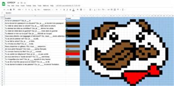 Indirect And Direct Object Pronouns (French) Pixel Art Mystery Reveal Challenge
