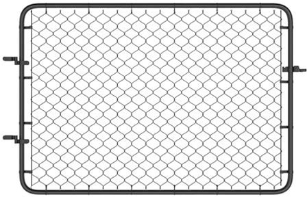 Qishenshui Heavy-Duty Chain Link Fence Gate Adjustable Galvanized Steel Garden Gate With Rust-Resistant Build For Secure Yard & Garden Boundaries, Bla
