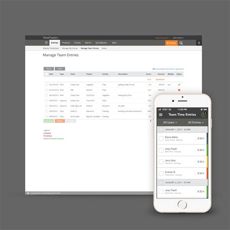 Time Tracker + Quickbooks Sync, 25 Users