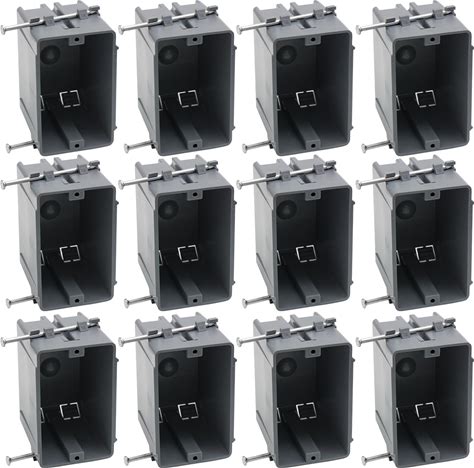 HUIXHAO New Work Electrical Outlet Box,18 Cubic Inch Single Gang Box,Grey Wall Outlet,ETL Listed,AWG Standard,For Home Improvement