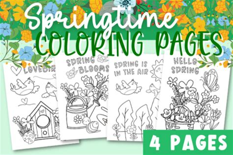Spring Coloring Pages For Kids