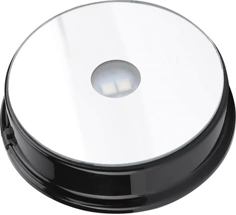 Marhynchus LED Light Base, LED Light Base, LED Crystal Round Display Base Seven Color Lighted Display Stand For Crystal Art Figurine Decor,, Navigati