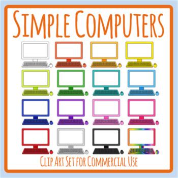 Simple Computers - Frames Or Borders Computer Screens Clip Art Commercial Use