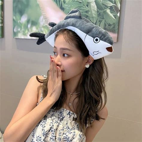 Cartoon Funny Salted Fish Cute Wearing Hair Hoop Face Wash Hairpin Headgear Girl Hair Pressure Non-Slip Headband Hair Accessorie