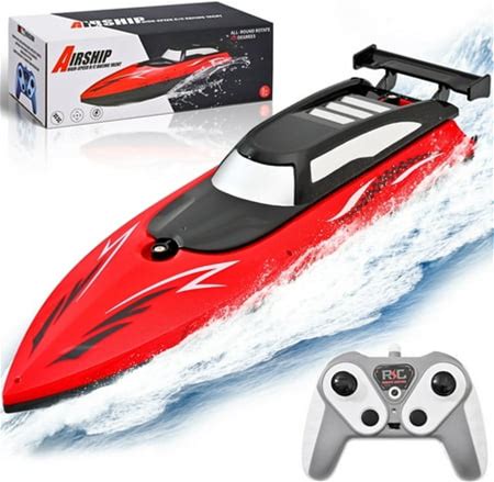 Rc Boat - Remote Control Boat For Adults & Kids,12+KMH RC Boat For Pools/Lakes/River/Water With 2 Rechargeable Batteries
