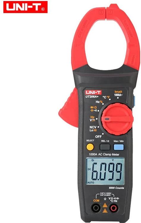 UNI-T UNI-T Digital Clamp Meter UT206A+ 1000V AC DC Voltage 1000A Current Auto Range Temp Resistance Multimeter Ammeter Tester