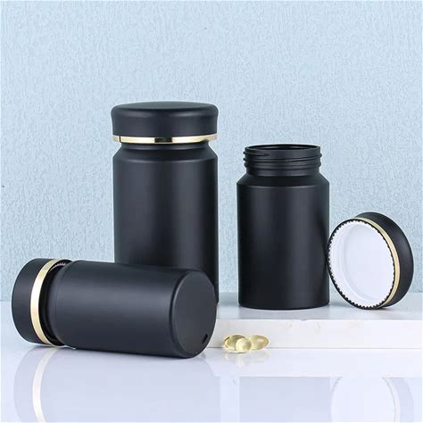 60 100 ML BLACK Tablet Bottle Manufacturer Pill Medicine Bottles Capsule Jar