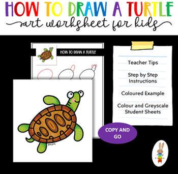 How To Draw A Turtle Art Worksheet