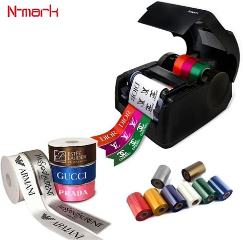 N-Mark Hot Sale Satin Ribbon Printing Machine Digital Hot Foil Stamping Printer Machine Polyester