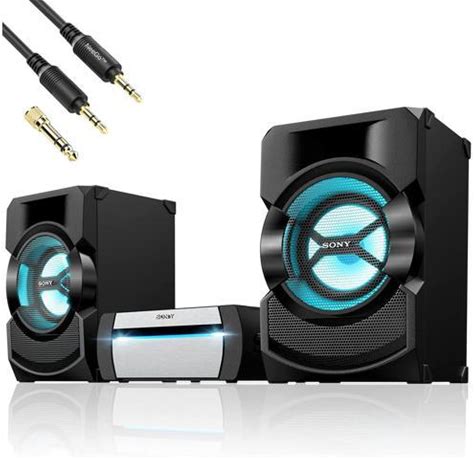 Sony Home Stereo System With CD/DVD Player Bluetooth Audio System With FM Radio, USB, NFC Shelf System Built-In LED Speaker Lights With Karaoke, Gui