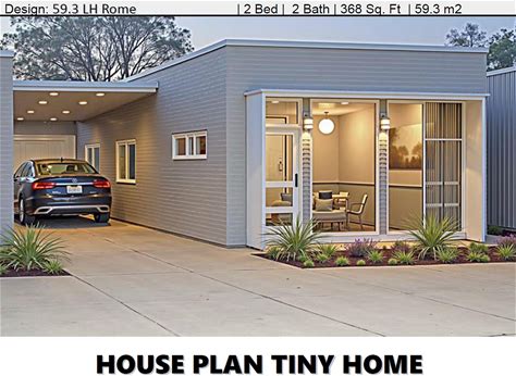 Small House Plan 2 Bedroom + 2 Bathroom Small Home Design, Charming And Efficient: 2-Bedroom Small House Plans For Narrow Lots