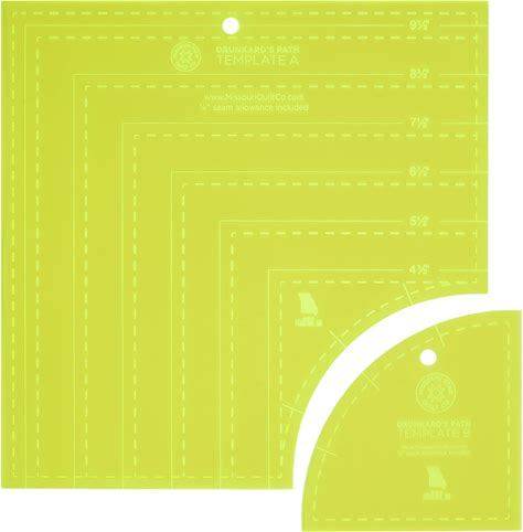MISSOURI STAR QUILT CO. Drunkards Path Quilting Templates, Small,Curved Acrylic Tools Use 10'' Precut Fabric Squares,Essential Supplies Cutting Circle