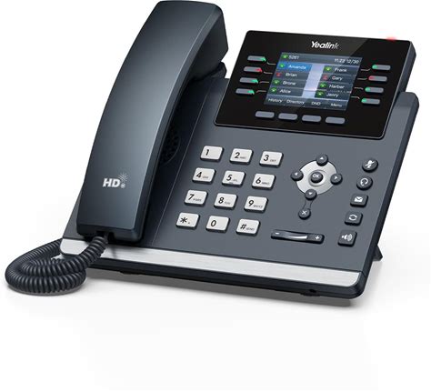 Yealink SIP-T44W - 1301213 - WI-Fi IP Phone - 12 Voip Accounts. 2.8-Inch Color Display. Dual-Port Gigabit Ethernet, Poe, Power Adapter Not Included