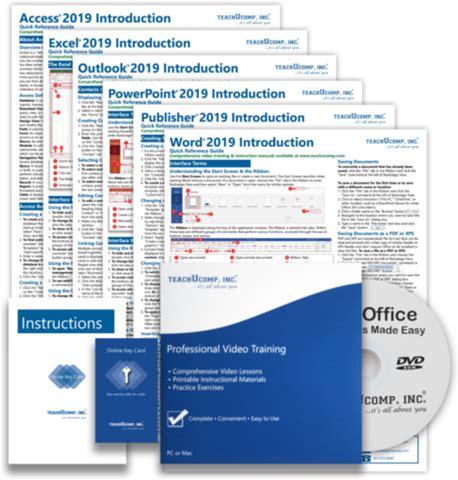 Teachucomp, Inc. Microsoft Office Pro 2019 Deluxe Training Tutorial An