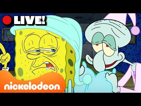 🔴 LIVE: SpongeBob's Sleepiest Moments 😴 24/7 of Dreams in Bikini Bottom | @Nicktoons