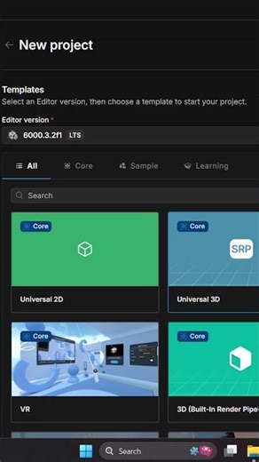 How to create VR project in Unity