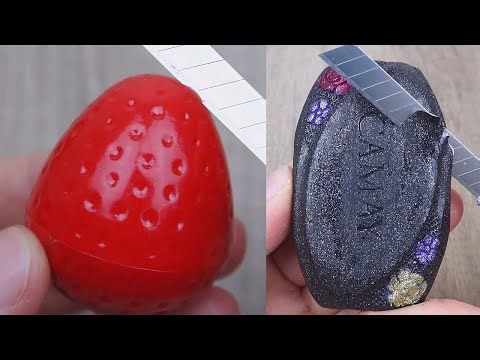Relaxing Soap Cutting ASMR. Satisfying Soap and lipstick cutting. Corte de jabón - 1185