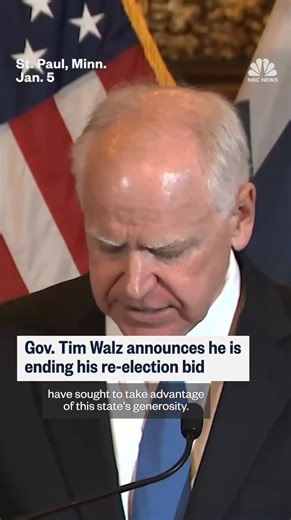 Gov. Walz announces the end to his re-election bid. | NBC News