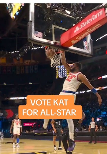 All-star KAT is picking up where he left off. VOTE LINK IN BIO 🧡💙 #nyknicks #nbaallstar #karlanthonytowns