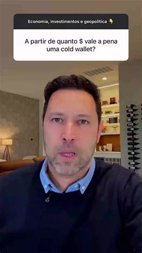 A partir de quanto vale ter uma cold wallet? Cara, não faz sentido gastar 500 BRL se você tem o mesmo valor em cripto. Agora, se já tem uns 5, 10 mil, aí vale pensar. E você, já tem onde guardar suas criptos? #BTC #Bitcoin #Investimentos #Criptomoedas #EconomistaSincero