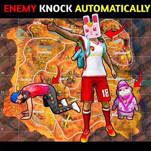 Enemy Knock Automatically 😭 #shortfeed
