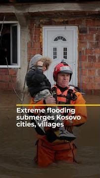 Extreme flooding submerges Kosovo cities, villages | #ajshorts