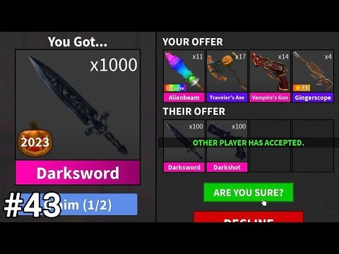 MM2 TRADING MONTAGE #43 (EPIC WINS!!!)