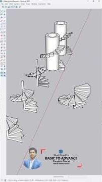 Master Round Staircase in SketchUp #sketchup #new #viral #3d #stair