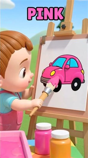 Learn Colors with Cars 🟢🔴🔵🟡 | Cars Cartoon for Kids | Nursery Rhymes #shorts #cartoon #baby