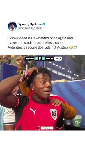 Messi scored 2nd goal and Speed immediately left 😭😭