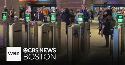 New fare gates ready to be activated at Boston’s South Station.