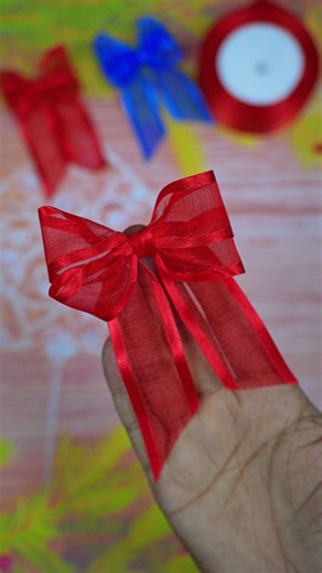 Quick & Creative Christmas Bow Tutorial🎄🎀 #Christmas #christmas2025 #christmasbows #fblifestyle | Creative Art & Craft Ideas