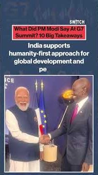 What did PM Modi tell world leaders at the G7 Summit? #pmmodi #g7summit2027