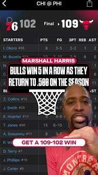 Bulls bench outscores Philly's 59-12 as Chicago returns to .500! 👀📈